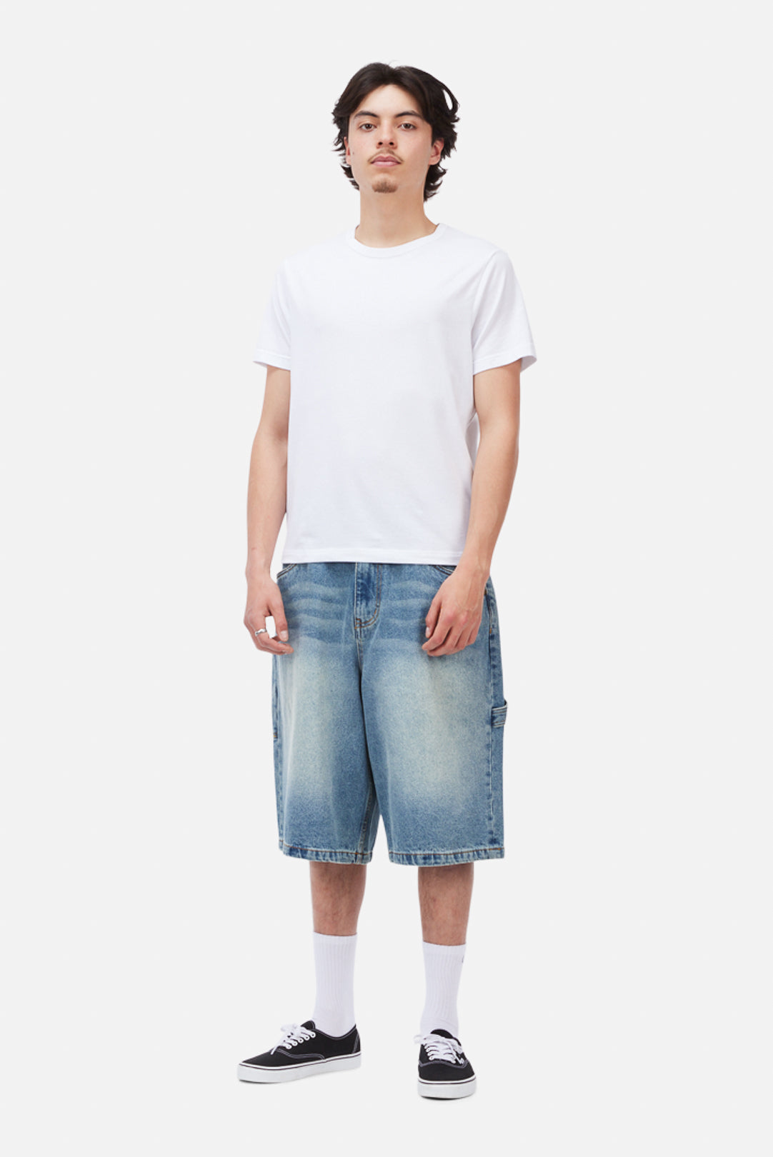 Classic Denim Shorts Sandblasted Indigo