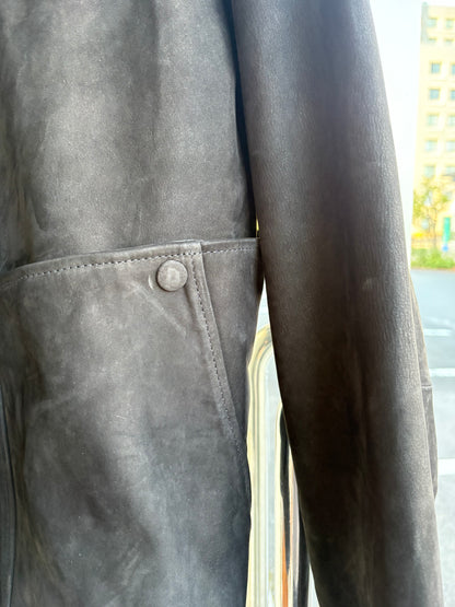 SH-82-C-NUBUCK-6 WORK JACKET BLACK