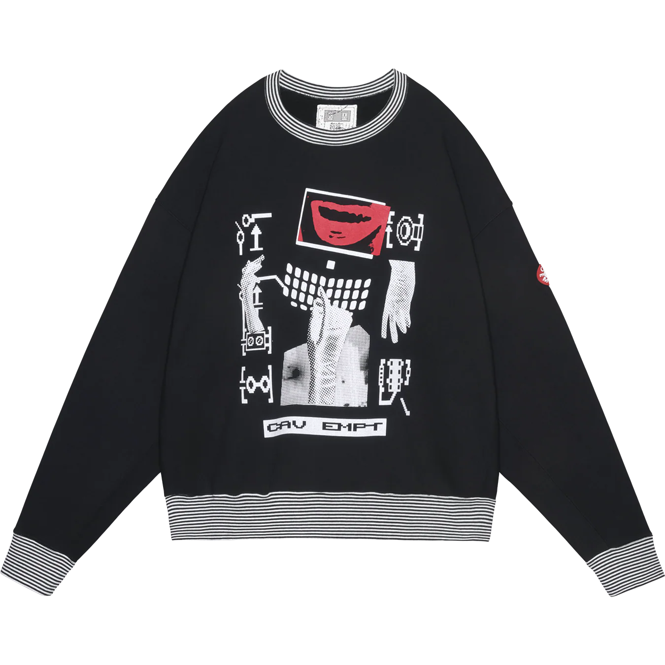 CES28CS04 LIPS DISPLAY CREW NECK BLACK