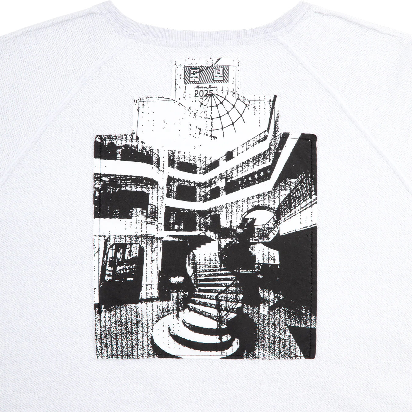 CES28CS06 HALF PANEL RIB CREW NECK GREY