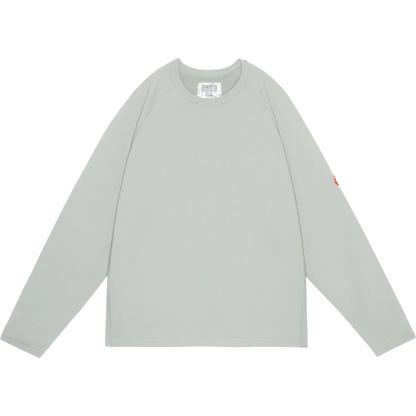 CES28CS06 HALF PANEL RIB CREW NECK KHAKI