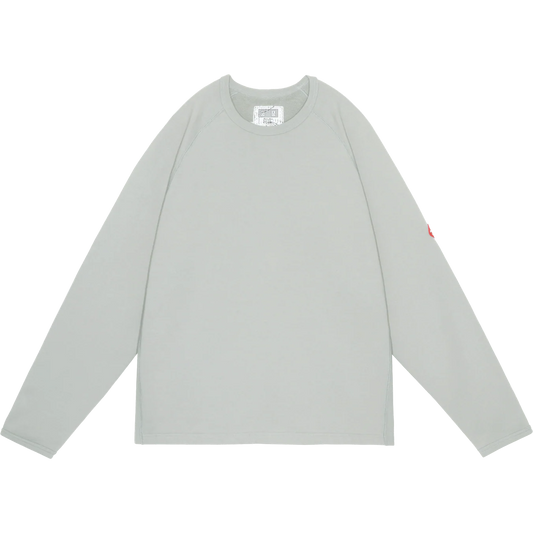 CES28CS06 HALF PANEL RIB CREW NECK KHAKI