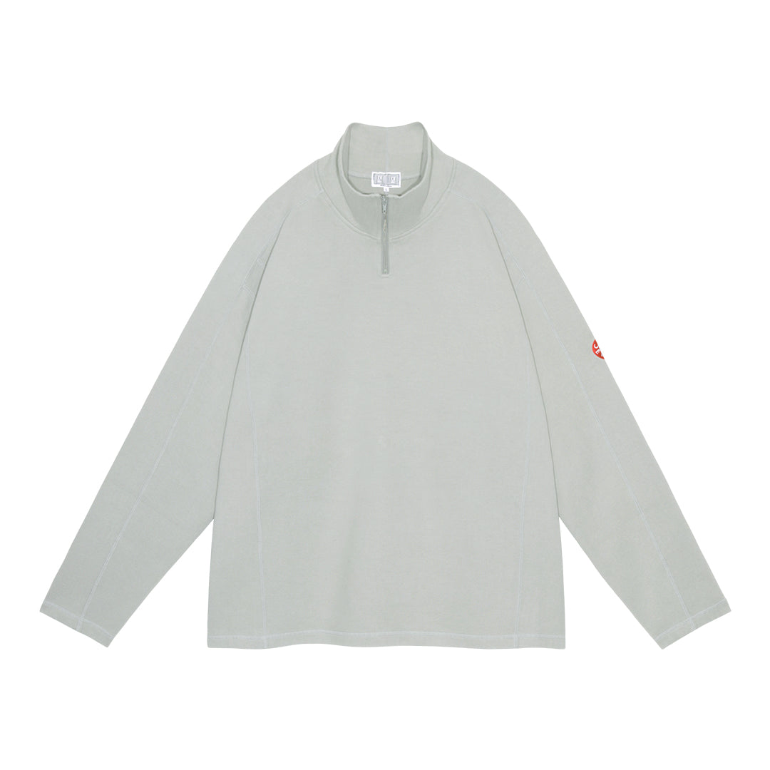 CES28CS16 DBL KNIT HALF ZIP LONG SLEEVE KHAKI