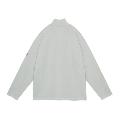 CES28CS16 DBL KNIT HALF ZIP LONG SLEEVE KHAKI