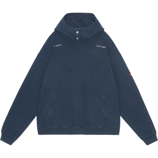 CES28CS17 NECK SNAP DBL KNIT HOODY NAVY