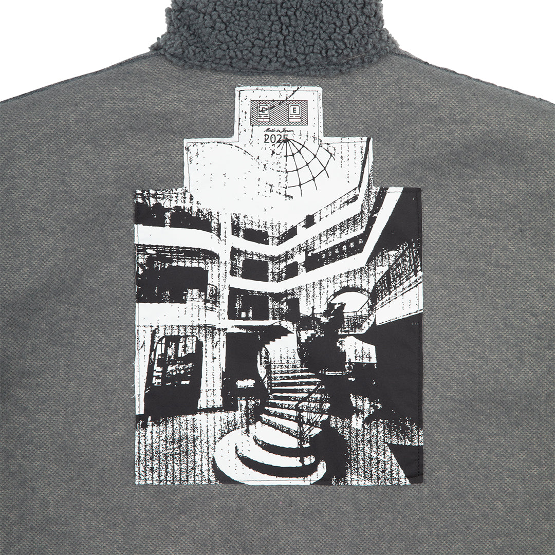 CES28CS26 STAND COLLAR BOA ZIP UP GREY