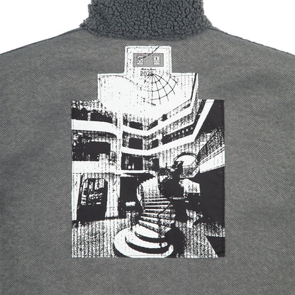 CES28CS26 STAND COLLAR BOA ZIP UP GREY