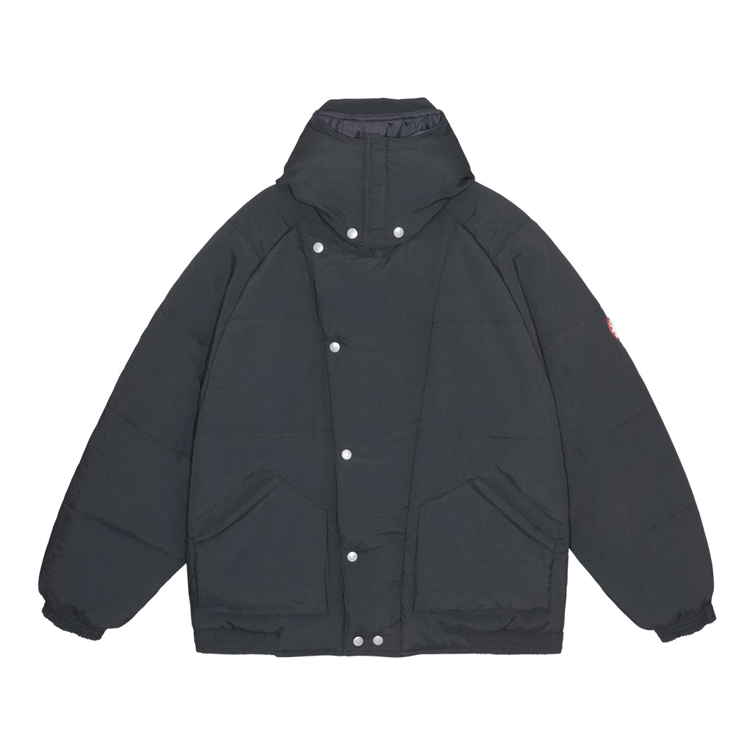CES28JK03 DIAGONAL FLAP PUFF JACKET BLACK