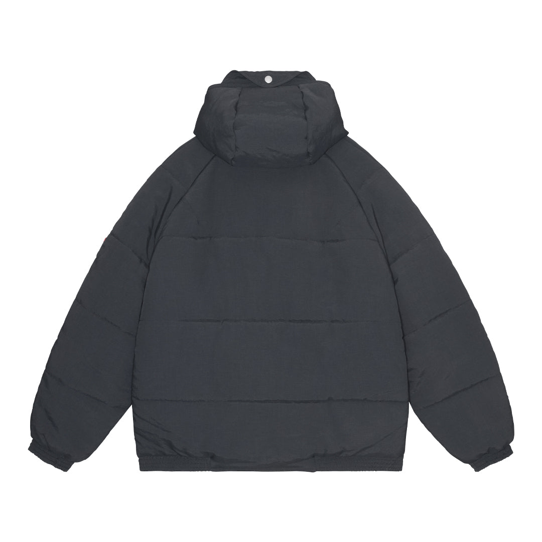 CES28JK03 DIAGONAL FLAP PUFF JACKET BLACK