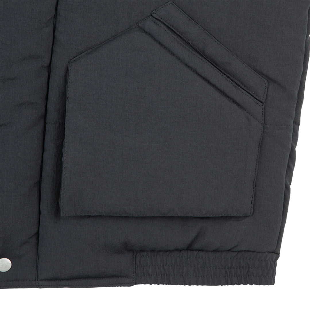 CES28JK03 DIAGONAL FLAP PUFF JACKET BLACK