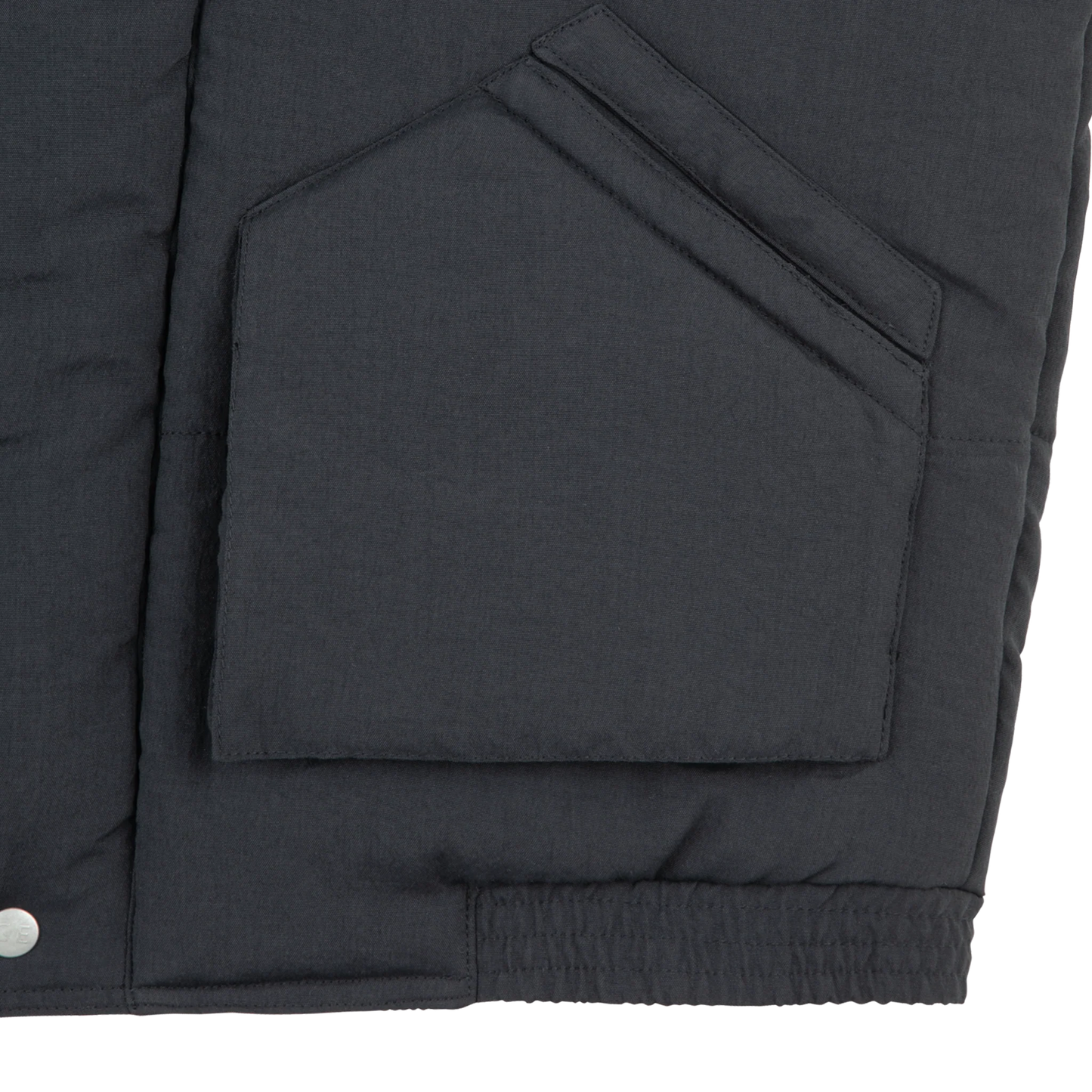 CES28JK03 DIAGONAL FLAP PUFF JACKET BLACK