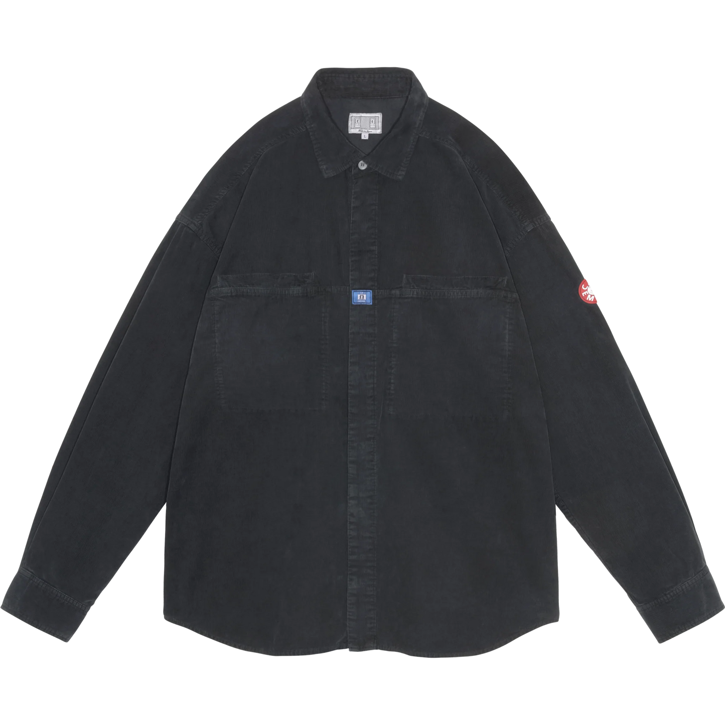 CES28SH03 OVERDYE CORD DESIGN BIG SHIRT CHARCOAL