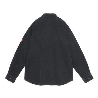 CES28SH03 OVERDYE CORD DESIGN BIG SHIRT CHARCOAL