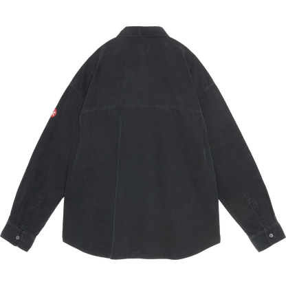 CES28SH03 OVERDYE CORD DESIGN BIG SHIRT CHARCOAL