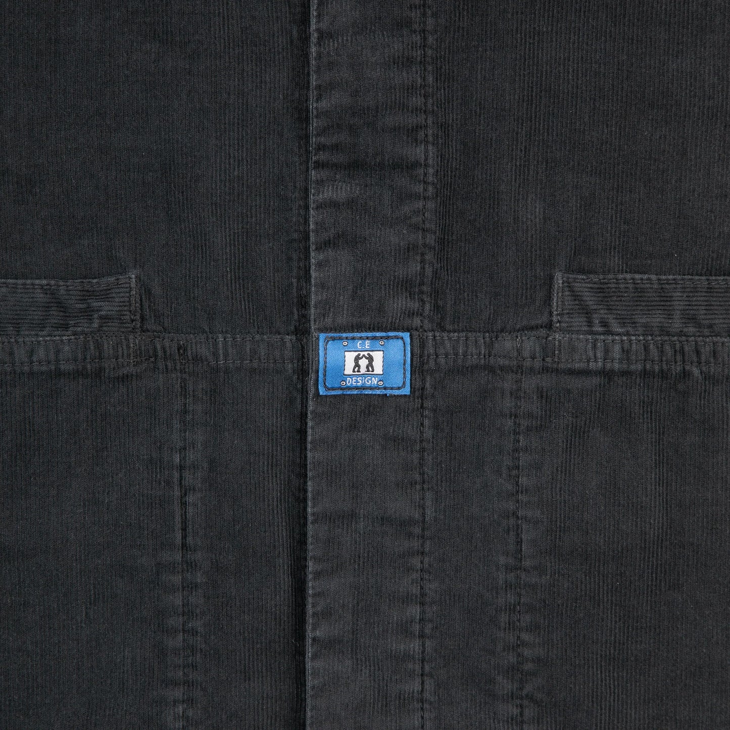 CES28SH03 OVERDYE CORD DESIGN BIG SHIRT CHARCOAL