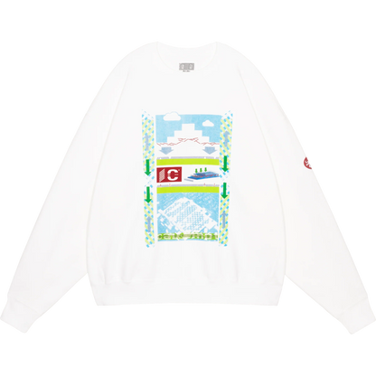 CES29CS02 AS Objects from shapes CREW NECK WHITE
