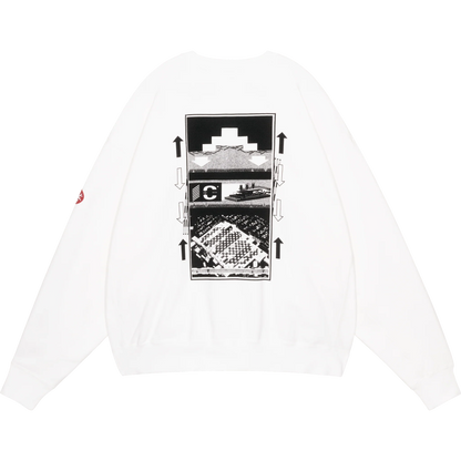 CES29CS02 AS Objects from shapes CREW NECK WHITE