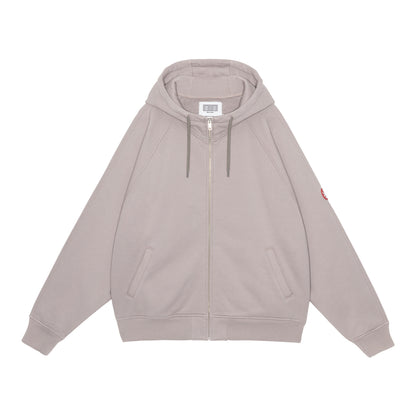 CES29CS08 SOLID BIG HEAVY ZIP HOODY BEIGE
