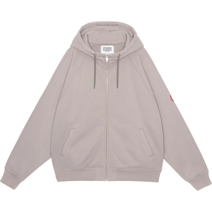 CES29CS08 SOLID BIG HEAVY ZIP HOODY BEIGE