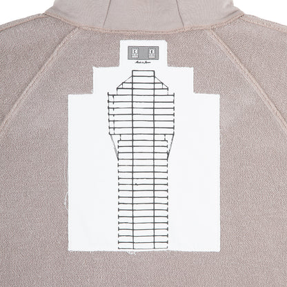 CES29CS08 SOLID BIG HEAVY ZIP HOODY BEIGE