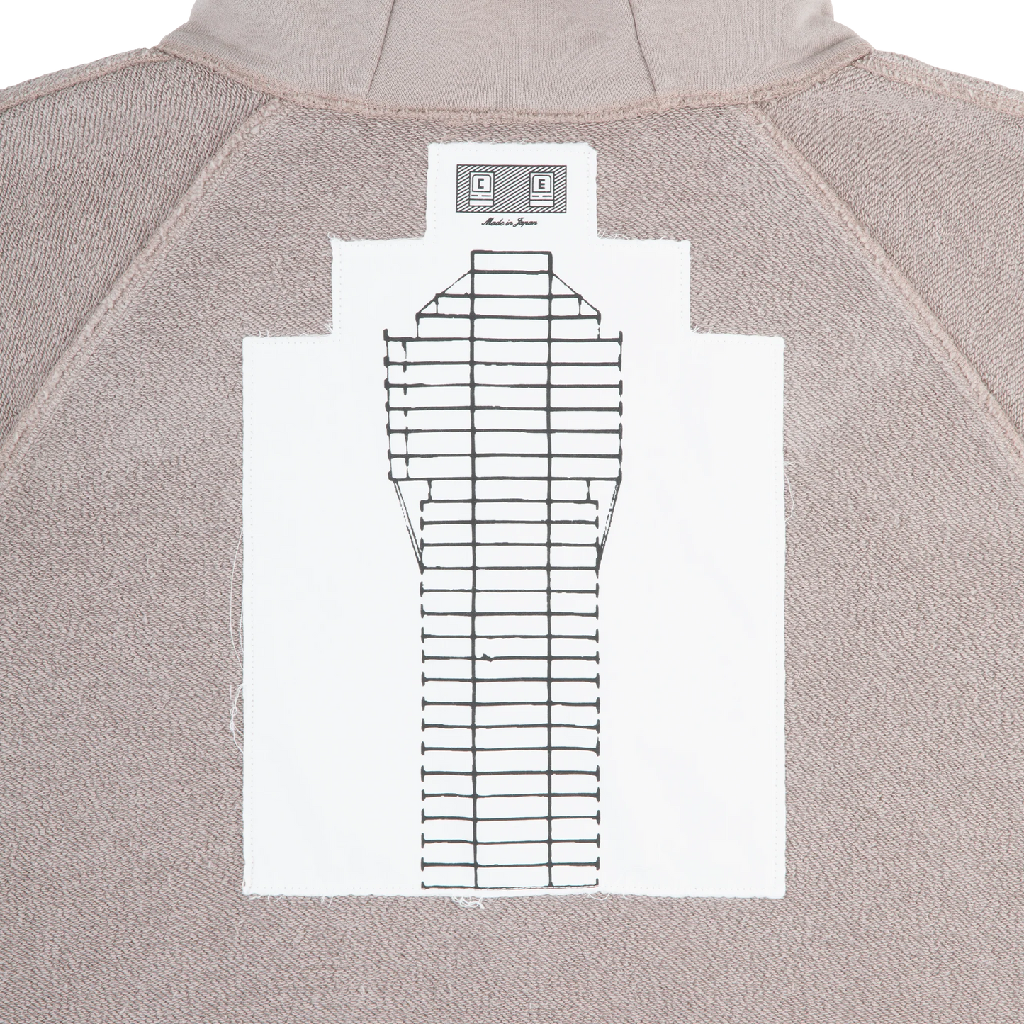 CES29CS08 SOLID BIG HEAVY ZIP HOODY BEIGE