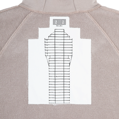 CES29CS08 SOLID BIG HEAVY ZIP HOODY BEIGE