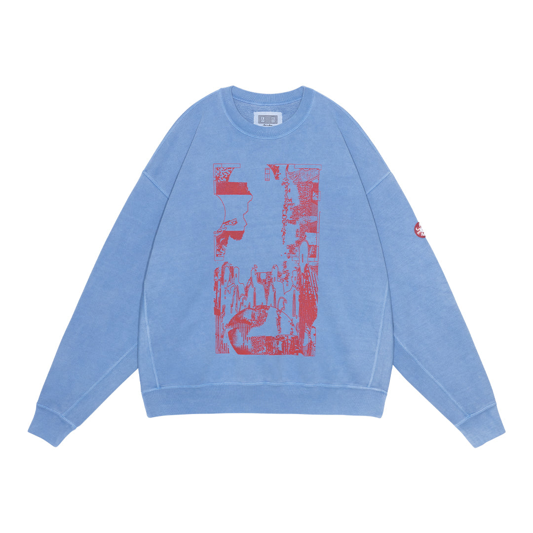 CES29CS11 OVERDYE MD PLain Speech CREW NECK BLUE