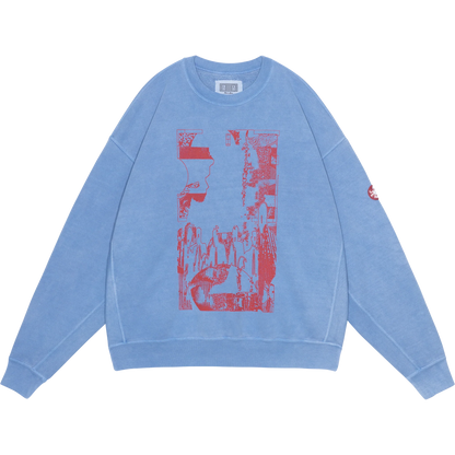 CES29CS11 OVERDYE MD PLain Speech CREW NECK BLUE