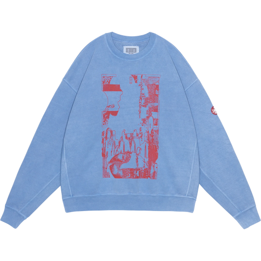 CES29CS11 OVERDYE MD PLain Speech CREW NECK BLUE