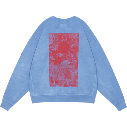 CES29CS11 OVERDYE MD PLain Speech CREW NECK BLUE