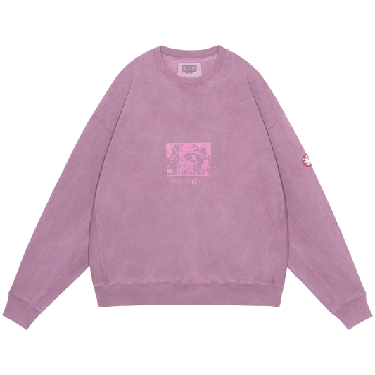 CES29CS12 OVERDYE PARADIGM CREW NECK Burgundy