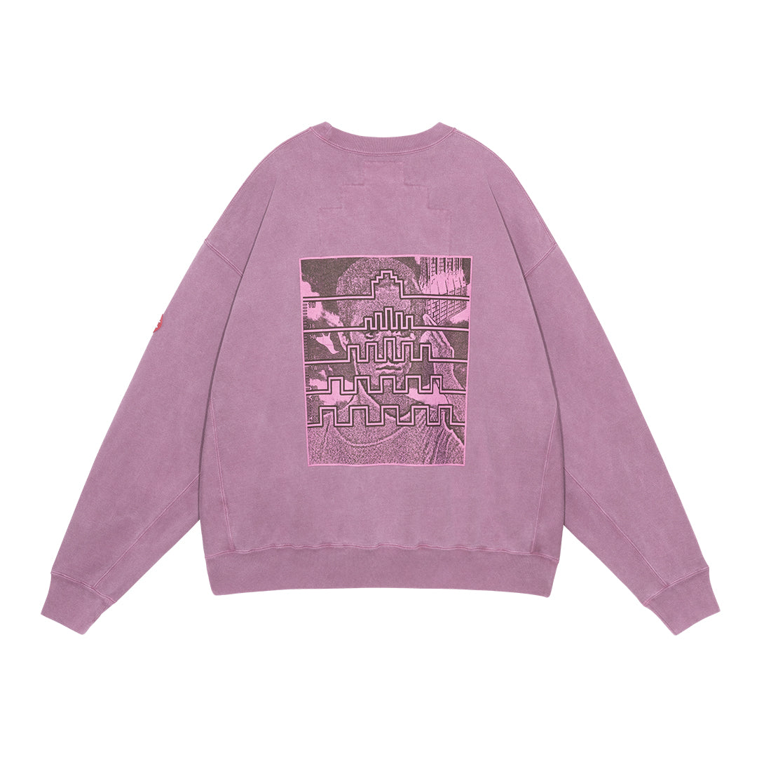 CES29CS12 OVERDYE PARADIGM CREW NECK Burgundy