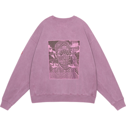 CES29CS12 OVERDYE PARADIGM CREW NECK Burgundy