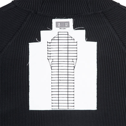 CES29CS14 WIDE RIB BIG HEAVY ZIP HOODY BLACK