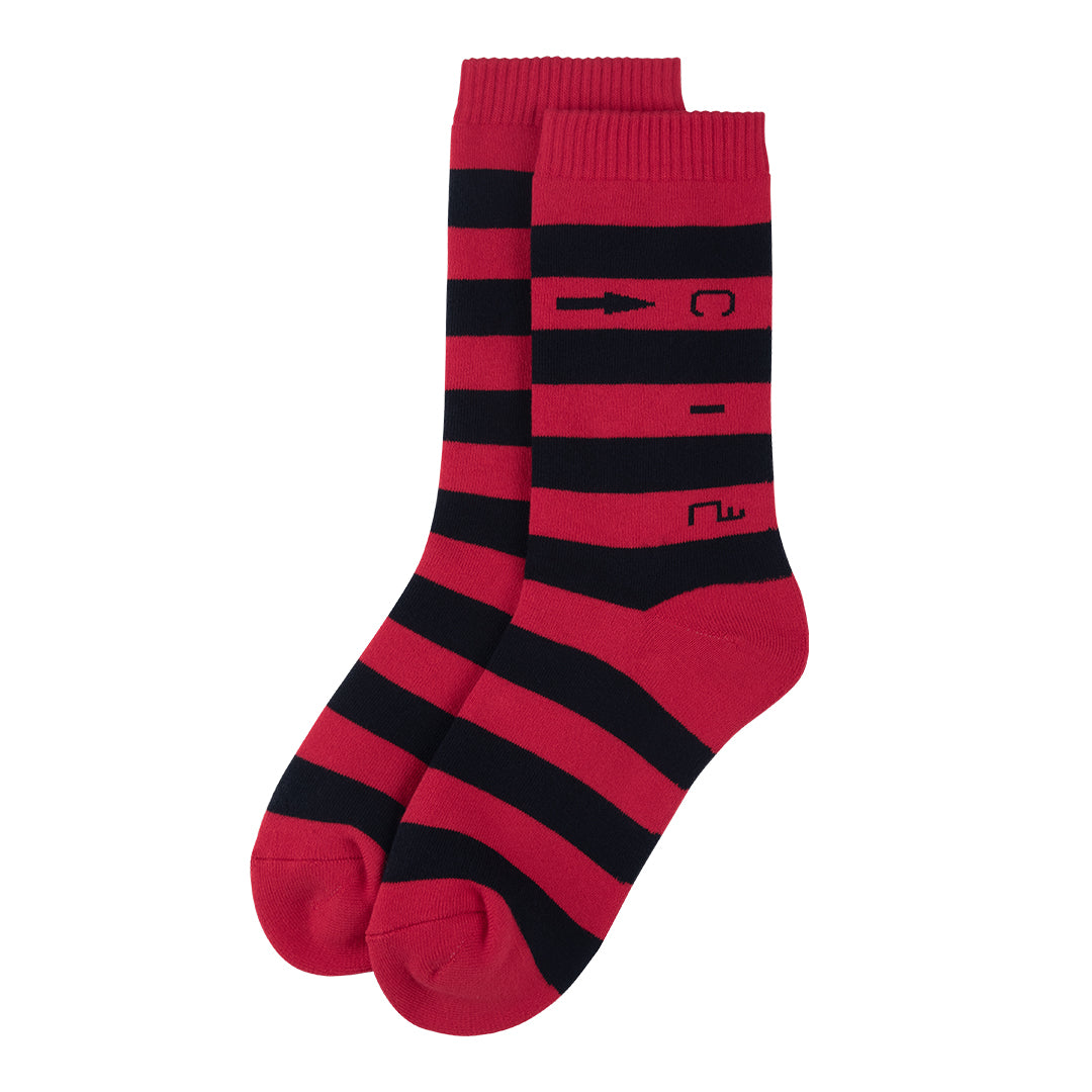 CES29G01 →C.2 STRIPE SOCKS RED