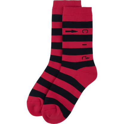 CES29G01 →C.2 STRIPE SOCKS RED