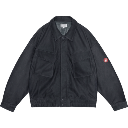 CES29JK02 COMMUNITY LEATHER JACKET GREY