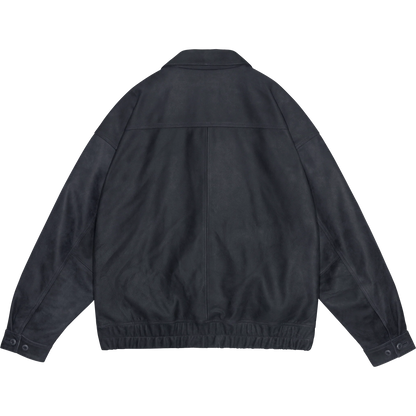 CES29JK02 COMMUNITY LEATHER JACKET GREY
