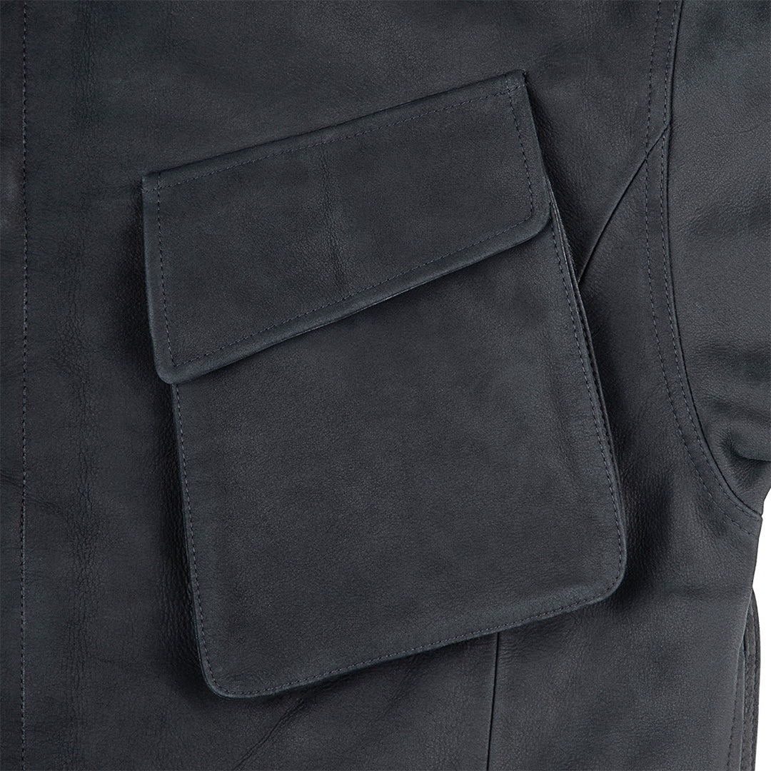 CES29JK02 COMMUNITY LEATHER JACKET GREY