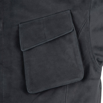 CES29JK02 COMMUNITY LEATHER JACKET GREY