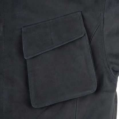 CES29JK02 COMMUNITY LEATHER JACKET GREY