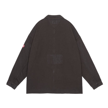 CES29JK15 WELT POCKETS ZIP SHIRT JACKET CHARCOAL