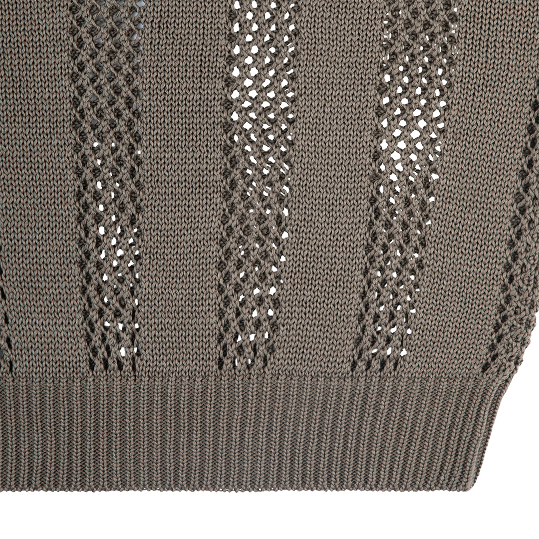 CES29KN03 COTTON WALE STRIPE KNIT KHAKI