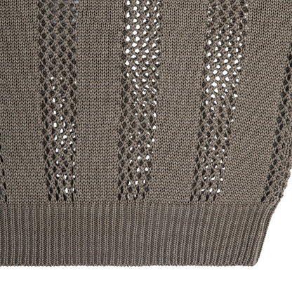 CES29KN03 COTTON WALE STRIPE KNIT KHAKI