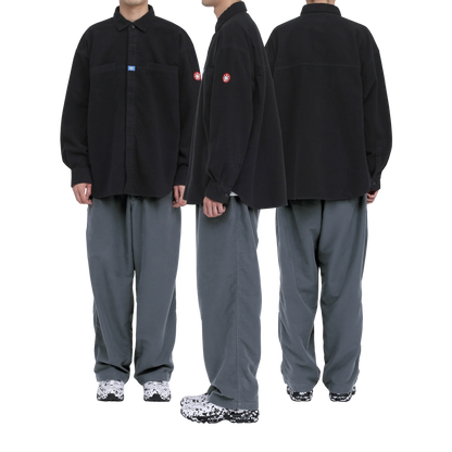 CES29SH01 BRUSHED COTTON DESIGN BIG SHIRT BLACK
