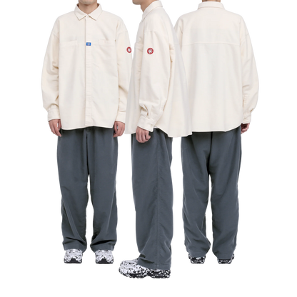 CES29SH01 BRUSHED COTTON DESIGN BIG SHIRT WHITE