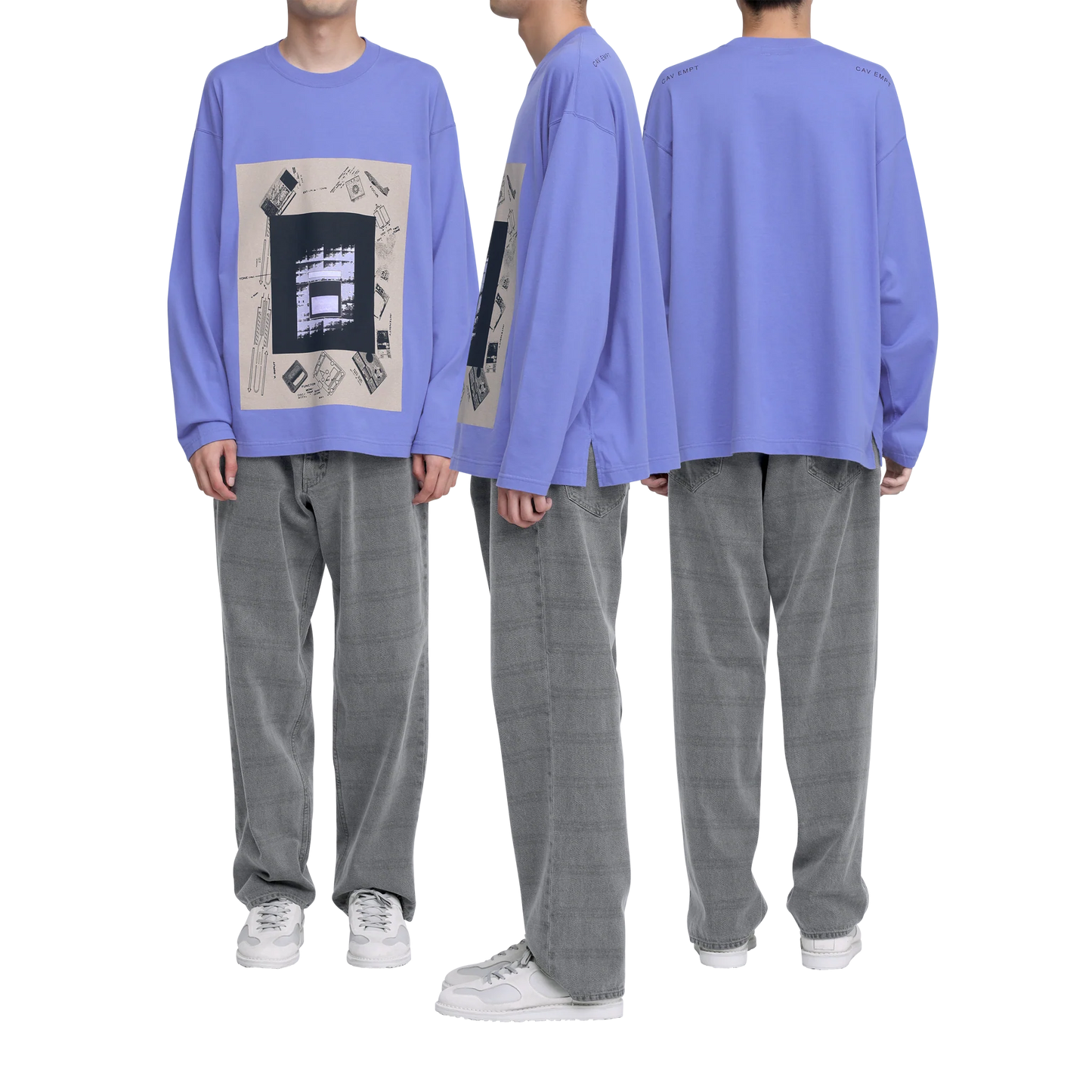 CES29LT02 AS Purple sky LONG SLEEVE T PURPLE