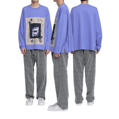 CES29LT02 AS Purple sky LONG SLEEVE T PURPLE