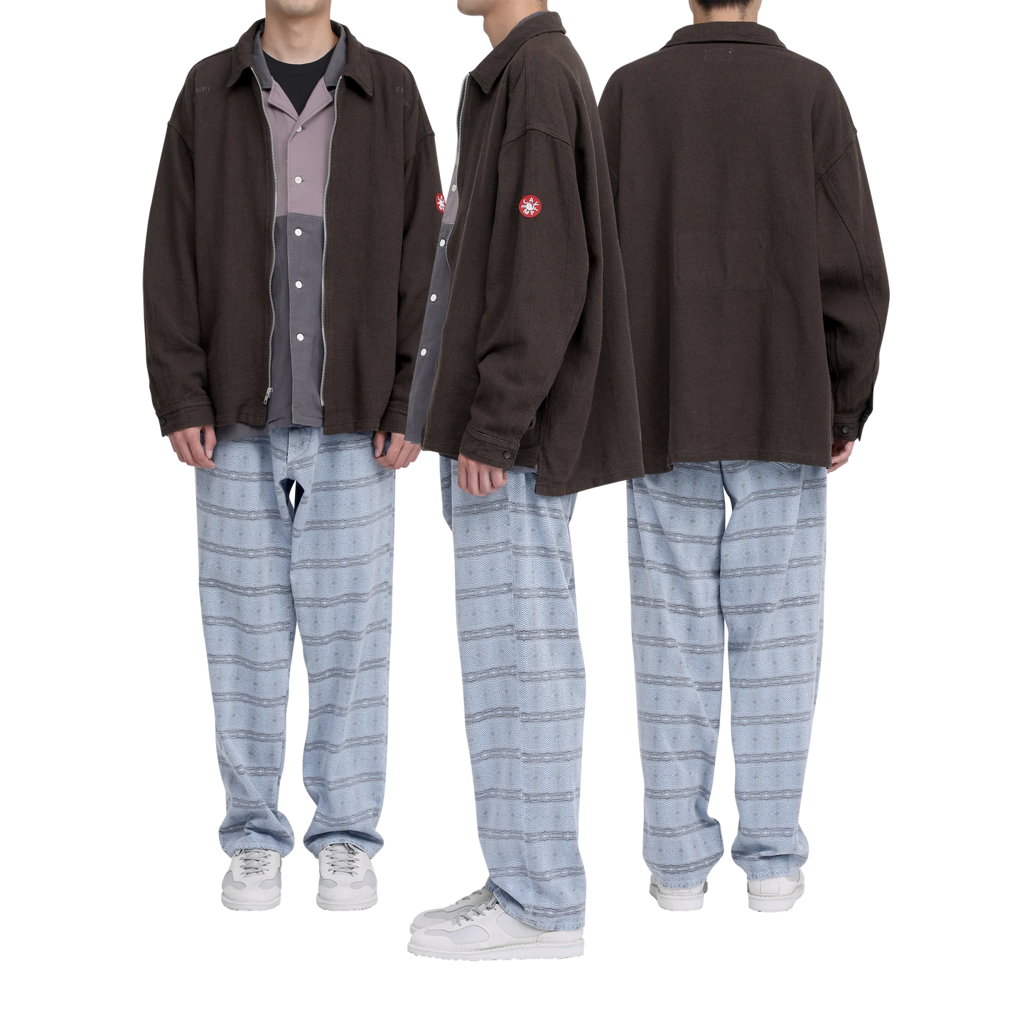 CES29JK15 WELT POCKETS ZIP SHIRT JACKET CHARCOAL
