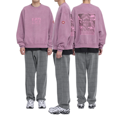 CES29CS12 OVERDYE PARADIGM CREW NECK Burgundy